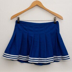 Teamwork Royal Blue Pleated Cheer Skirt Size Small 26–28 White Trim